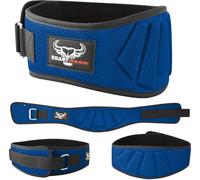 BEAST RAGE Weight Lifting Belt Auto Lock Neoprene Lumbar Support Double Padded Fitness Belt Gym Training for Men Women Curved Grip Big Loads Squats Deadlifts Powerlifting Training (Blue, S)