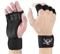 BEAST RAGE Weight Lifting Gloves Wrist Support With Full Extra Padded Palm Workout Gloves Men Women For Crossfit Bodybuilding Exercise Powerlifting Sports Training Gym Gloves (men, XL)