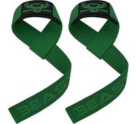 BEAST RAGE Weight Lifting Straps, Premium quality Neoprene Padded, cotton straps,Heavy Duty Gym Straps for Weightlifting, Deadlifting, Powerlifting, Crossfit, Strength Training Fitness (GREEN)