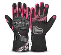 BEAST RAGE Winter Motorcycle Gloves,Waterproof Windproof Thermal Motorbike Gloves for Men women,Warm Touchscreen Riding Gloves for Motocross Racing,Biking,Cycling,Riding,ATV,UTV Hiking (PINK, XL)
