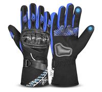 BEAST RAGE Winter Motorcycle Gloves,Waterproof Windproof Thermal Motorbike Gloves for Men women,Warm Touchscreen Riding Gloves for Motocross Racing,Biking,Cycling,Riding,ATV,UTV Hiking (BLUE, XL)