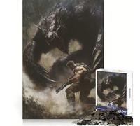 Beast Slayer Jigsaw Puzzle 1000 Piece for Teenagers Think Training Time Well Spent Defined Edges Festive Present (50x75cm)