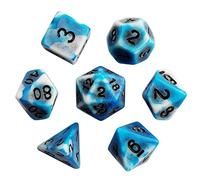 Beast Totem Dice - MULTIPLE SYLES - Polyhedral TTRPG Dice - for RPGs card games and Tabletop RPG's - CHOOSE YOUR STYLE (Mottled Blue)