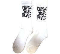 Beastie Boys Men's Check Your Head Terrycloth Socks in White | Size: 4-7 Beastie Boys White 4-7