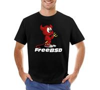 Beastie-Freebsd-Text-T-Shirt-Anime-Hippie-Clothes-Kawaii-Clothes-Summer-top-Mens-Graphic-t-Shirts Black