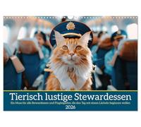 Beastly funny stewardesses UK-Version (Wall Calendar 2026 DIN A3 Landscape), CALVENDO 12 Month Wall Calendar