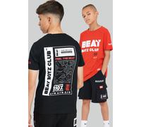 Beat Boyz Club Boy's Back Graphic Print Two Pack T-Shirts in Black | Size: 11-12 Years Beat Boyz Club Black 11-12 Years