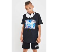 Beat Boyz Club Boy's 'Tropical' Print Logo T-shirt in Black | Size: 9-10 Years Beat Boyz Club Black 9-10 Years