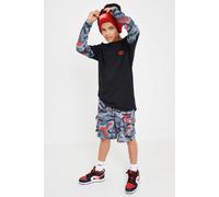 Beat Boyz Club Doublo Boys Long Sleeve T-Shirt - Black & Red Pop Camo - 13/14
