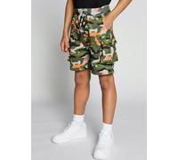Beat Boyz Club Obtain Combat Shorts - Orange Pop Camo - 13/14