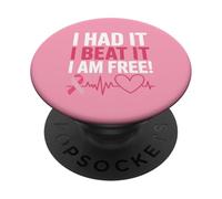 Beat Breast Cancer Survivor Pink Ribbon PopSockets Adhesive PopGrip