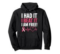 Beat Breast Cancer Survivor Pink Ribbon Pullover Hoodie