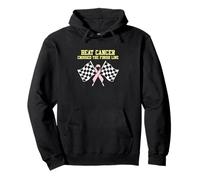 Beat Cancer Crossed The Finish Line Survivor Inspiration Pullover Hoodie
