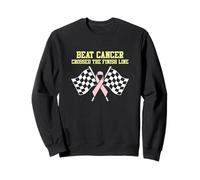 Beat Cancer Crossed The Finish Line Survivor Inspiration Sweatshirt