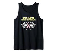 Beat Cancer Crossed The Finish Line Survivor Inspiration Tank Top