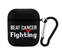 Beat Cancer Fighting PC Headphone Case for AirPods 1 And 2 Earphone Cover Earbuds Accessories with Keychain