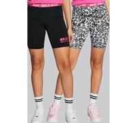 Beat Girlz Club Flip & Spin Two Pack Cycle Short - Black Leopard - 13/14