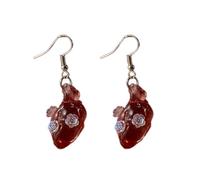 Beat Heart Earrings Stylish Gothic Dangle Earrings Fashion Earrings Pendant Suitable for Everyone, one size, As described