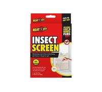 BEAT IT 1x Insect Fly Window Screen | Insect Stop Hook and Loop 5.6 metre roll (130cm x 150cm) | Insect Netting Bug Bee Mosquito Protector (White)