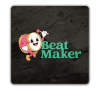 Beat Maker Funny Drumming Drummer Drums 2 Pack Coasters - 9cm x 9cm