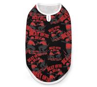 Beat On The Brat Cute Printed Dog Shirt Clothes Lightweight Sleeveless Pet Tank Top for Small Medium Large Pets