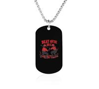 Beat On The Brat Personalized Memorial Necklace Printed Metal Pendant Birthday Gifts for Men Women 23.6in(60cm)