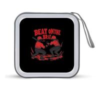 Beat On The Brat Portable CD Case 40 Capacity DVD Collection Holder Zipper Storage Wallet for Car Home Travel