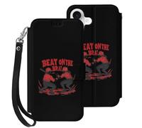Beat On The Brat Printed Leather Flip Wallet Phone Case Card Slots Compatible with iPhone Series 17