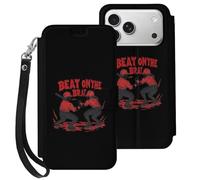 Beat On The Brat Printed Leather Flip Wallet Phone Case Card Slots Compatible with iPhone Series 17