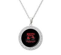 Beat On The Brat Stylish Circle Necklace Pendant Multicolored Diamond Necklaces Jewelry Gift for Women
