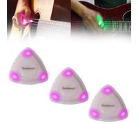 Beat Picks,1/3PCS Light up Guitar Pick,LED Glowing Guitar Pick,Replacement Luminous Guitar Pick,Colourful Illuminated Guitar Plectrum For Enhanced Stage Performance
