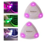 Beat Picks - Beatpicks Light up Guitar Pick, Dazzling Colourful Illuminated Guitar Plectrum - Auto LED Glowing Pick for Enhanced Stage Performance (Purple 2Pcs,Style A)