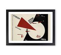 Beat The Whites with The Red by El Lissitzky Framed Print | A2 Black Framed Wall Art | Ready to Hang | Modern Nature Picture | Living Room Bedroom Lounge Office