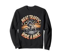Beat Traffic Ride a Bike Bike Commuting Sweatshirt