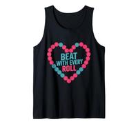 Beat with Every Roll Roller Skate Heart Design Tank Top