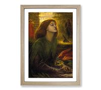 Beata Beatrix by Dante Gabriel Rossetti Framed Print | A2 Oak Framed Wall Art | Ready to Hang | Modern Nature Picture | Living Room Bedroom Lounge Office
