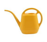 Beatanug 2L Plastic Watering Can With Long Spout Lightweight Indoor Outdoor Ergonomic Handle for Gardens Balconies Houseplants Sturdy UV Resistant Yellow Gray 32x22cm(Yellow)