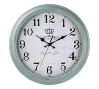 Beatanug 33 cm Vintage Wall Clock in Teal with Silent Non-Ticking Quartz Movement, Battery Operated (1 x AA), Easy-Read for Living Room, Kitchen, Office or