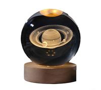 Beatanug 3D Night Light with Astronomy Theme - Solar System Planets Moon Astronaut Projection Decor, USB-Powered Bedroom Desk Lamp for Home Decor, Birthday(4)