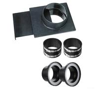 Beatanug Black 100mm Dust Collection Connector with 3-Way Valve, ABS Ventilation Duct Adapter for Vacuum Cleaner and Extractor, Space-Efficient Hose Fitting