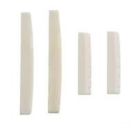 Beatanug Bone Guitar Nut and Saddle Set for 6-String Acoustic Guitar - 43mm Nut & 72mm Saddle, Real Bone Material, White, 2 Sets (4 Pieces Total),