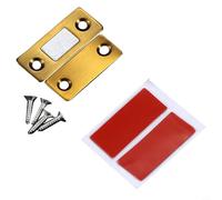 Beatanug Metal Magnetic Cabinet Catch for Wardrobe, Drawer & Cabinet Doors - Invisible Touch-Activated Door Latch with Strong Suction Force, Cold-Rolled Steel(yellow bronze)