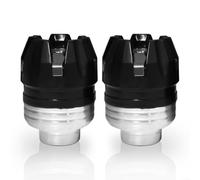Beatanug Motorcycle Crash Protection Cup Front Wheel Axle Slider Aluminum Alloy Fork Guard Buffering Pad Red Black Blue Gold Silver Purple Easy Install(Silver)