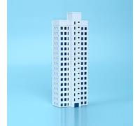 Beatanug N Scale Model Building Kit DIY Apartment Structure Set ABS Plastic Train Railroad Scenery Layout Office Architecture for Sandbox Landscape(G05)