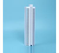 Beatanug N Scale Model Building Kit DIY Apartment Structure Set ABS Plastic Train Railroad Scenery Layout Office Architecture for Sandbox Landscape(G02)