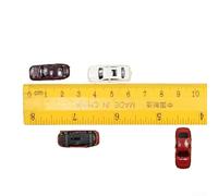 Beatanug Plastic Z Scale Model Cars 1:220 50pcs Assorted Colour Miniature Vehicles for Train Layout Building Set Truck Ship Parts Spares 25x8x6mm Size