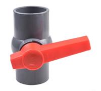 Beatanug Sliding Socket PVC Ball Valve for Plumbing Water Supply Systems Bond Connector for Pipe Connection 20mm to 50mm Regulates Water or Liquid Flow PVC(50mm)