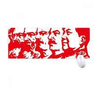 beatChong Red Marxism Chairman Mao China Non-Slip Mousepad Large Extended Game Office titched Edges Computer Mat Gift