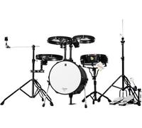 Beatello Jungle Pad Compact Portable 5 Piece Set for Adults, 1.5" Ultra-Thin Steel Drum Cavity, Full Size 14" Full Size Complete Kit with Bass, Toms, Snare, Floor