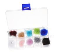 Beatifufu 1 Box Nail Art Pompom Balls Velour Soft Detachable Fluffy Nail Decorations Easy to Change Assorted Colours and Female Friends